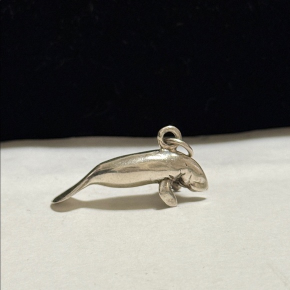 Sterling Silver 925 Manatee Charm Necklace Pendant - Picture 11 of 11